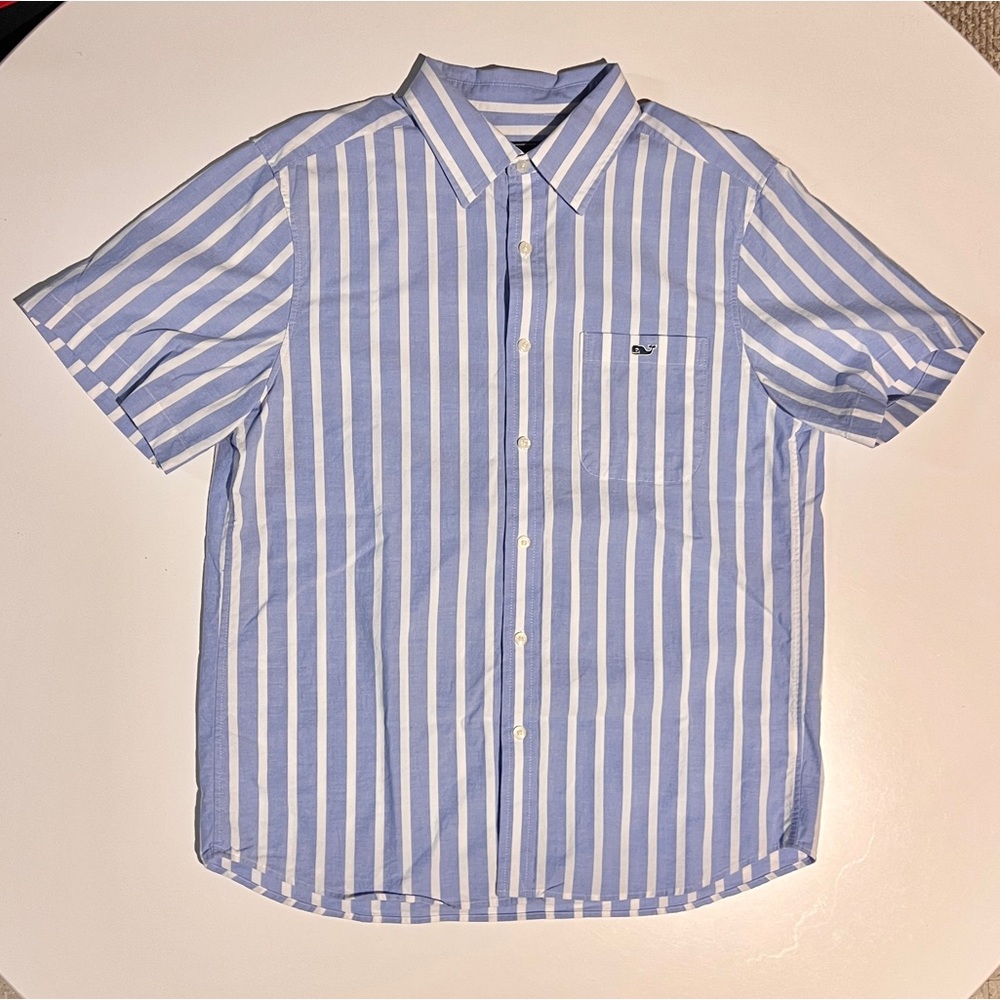 Vineyard Vines Blue and White Casual Button Down Shirt